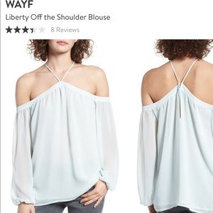 WAYF liberty off the shoulder blouse